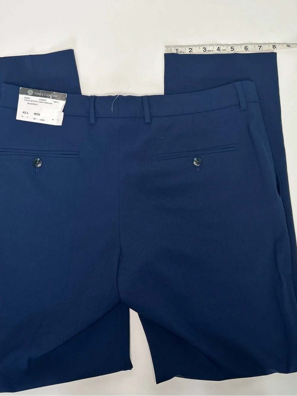 Vince Camuto Navy Blue Tailored Dress Pants Trousers Men’s New With Tags